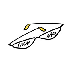 Fashionable women's sunglasses. Essentials for relaxing on the beach and for sunny summer days. The most necessary for a vacation at sea. Element for seasonal design. Sunbathing.