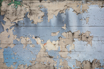 abstract grunge stone wall texture background. Peeling colorful paint on a wall