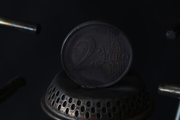 close up of a cold stove