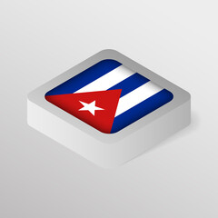 EPS10 Vector Patriotic shield with flag of Cuba.