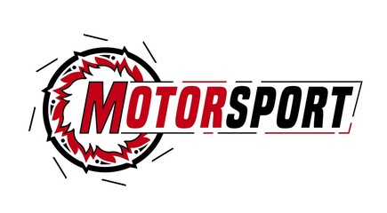Motorsport event logotype, sign. Editable vector illustration © Double Brain