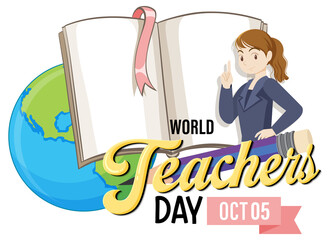 World Teacher's Day Logo Banner Design