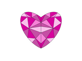 heart shaped pink diamond