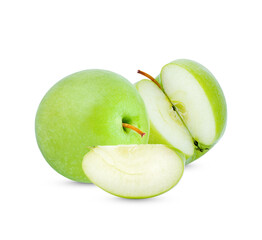 Fresh green apple isolated on white background