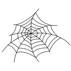 Fototapeta premium Halloween web. Outline vector illustration.