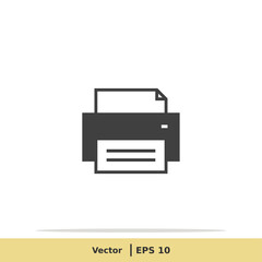 Print Icon. Printer Symbol. Design Logo Template. Vector Icon EPS 10 Pixel Perfect