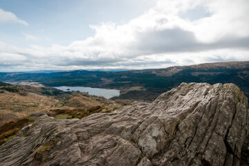View from Ben A'an over Loch Achray, The Trossachs, Scotland