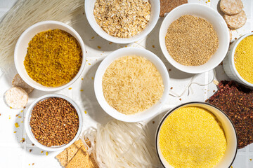Selection of gluten free cereals