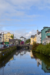 Fototapeta na wymiar Galway, Ireland the city, the river and the buildings of this irish beautiful town