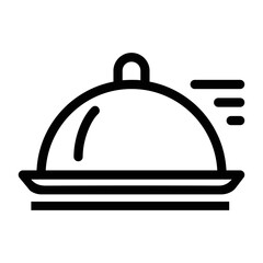 Obraz premium Cover, dish, food icon