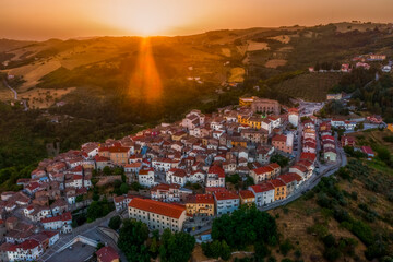 Obraz premium Tramonto Irpino, Zungoli, Campania, Avellino
