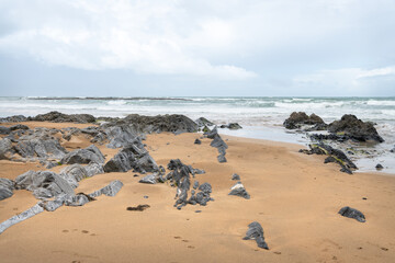 Rocks on the Mens Beach at Ballybunion in County Kerry, Ireland 