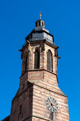 Fototapeta na wymiar Turm der Evangelische Stiftskirche in Landau