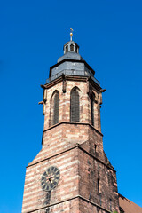Fototapeta na wymiar Turm der Evangelische Stiftskirche in Landau