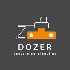 dozer vector logo construction heavy equipment illustration used for company brand sign etc © pramzstadobe