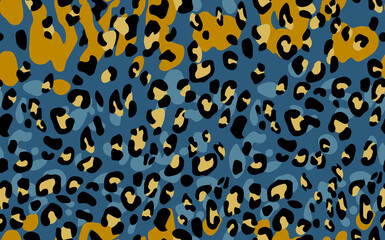 Abstract modern leopard seamless pattern. Animals trendy background. Color decorative vector stock illustration for print, card, postcard, fabric, textile. Modern ornament of stylized skin