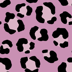 Abstract modern leopard seamless pattern. Animals trendy background. Pink decorative vector stock illustration for print, card, postcard, fabric, textile. Modern ornament of stylized skin