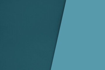 Dark vs light abstract Background with plain subtle smooth  de saturated sea blue green colors parted into two