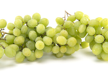 Green grape isolated on white background
