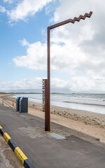 The Wild Atlantic Way sign post at Ballyheigue Beach, County Kerry, Ireland