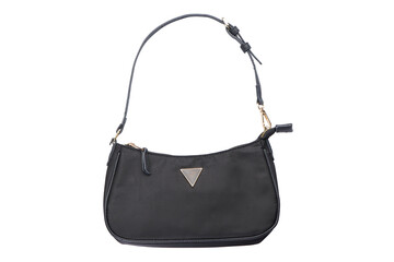 Black women's bag isolated on white background.