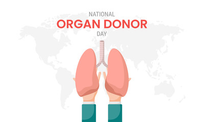 Obraz premium National organ donor day with Lungs