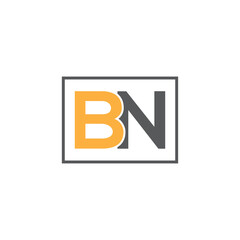BN or NB letter logo. Unique attractive creative modern initial with circle