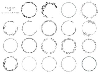 草木のフレームセット。