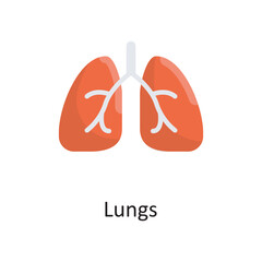 Lungs vector flat Icon Design illustration. Medical Symbol on White background EPS 10 File