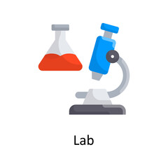 Lab vector flat Icon Design illustration. Medical Symbol on White background EPS 10 File