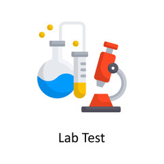 Lab Test vector flat Icon Design illustration. Medical Symbol on White background EPS 10 File