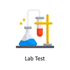 Lab Test vector flat Icon Design illustration. Medical Symbol on White background EPS 10 File