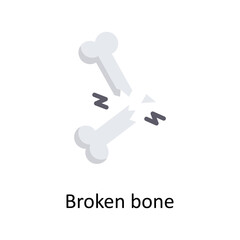 Broken Bone vector flat Icon Design illustration. Medical Symbol on White background EPS 10 File