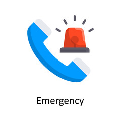 Emergency vector flat Icon Design illustration. Medical Symbol on White background EPS 10 File