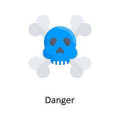 Danger vector flat Icon Design illustration. Medical Symbol on White background EPS 10 File