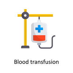 Blood transfusion vector flat Icon Design illustration. Medical Symbol on White background EPS 10 File