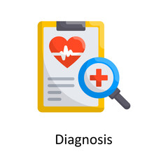 Diagnosis vector flat Icon Design illustration. Medical Symbol on White background EPS 10 File