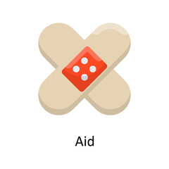 Aid vector flat Icon Design illustration. Medical Symbol on White background EPS 10 File