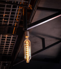 the lamps in a dark room