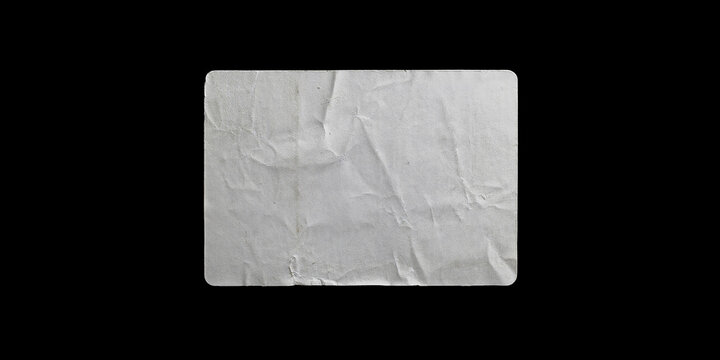 Isolated white tape, paper sticker mock