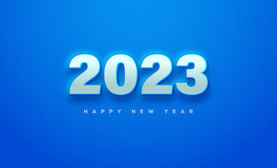 Simple and modern happy new year number 2023