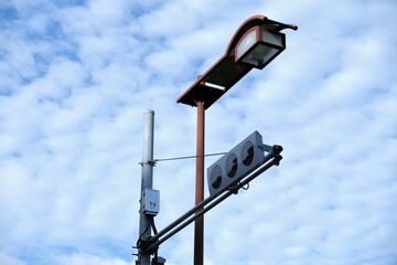 信号機と空