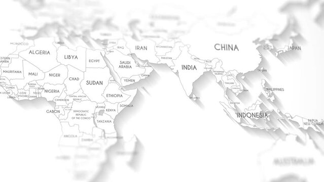 Eurasia Countries Paper Map Slider Shot