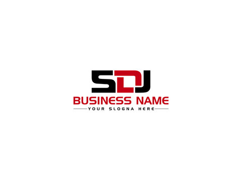 Letter SDJ Logo Icon, Colorful SD s d j Logo Letter Vector art With Creative Three Letter Premium Logo Symbol Design