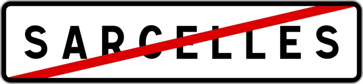 Panneau sortie ville agglom&eacute;ration Sarcelles / Town exit sign Sarcelles
