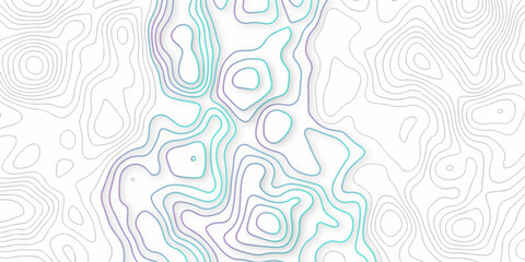 White wave paper curved reliefs maunt map abstract background, Abstract topographic contours map background, Topography map background. Vector geographic contour map.