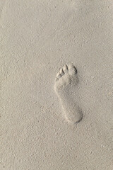 footprint in the sand