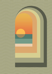 window with sunset