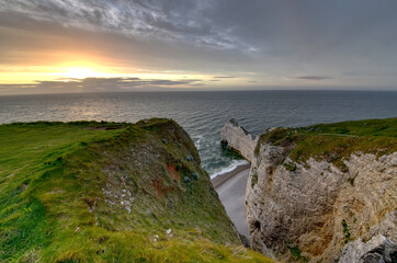 Frankreich - Normandie - Étretat - Steilküste - Abendstimmung