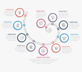 Modern Spiral Infographics Template